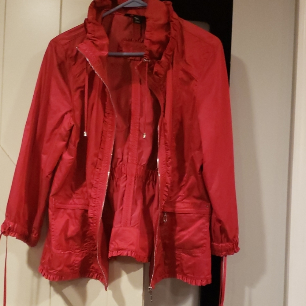 White house black market jacket red